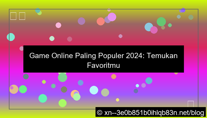 gambar game online yang sedang populer