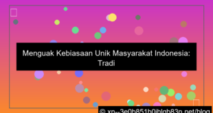 grafik kebiasaan unik masyarakat