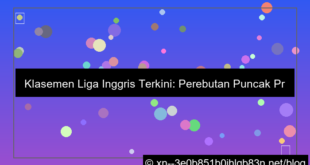 visual klasemen liga inggris terkini