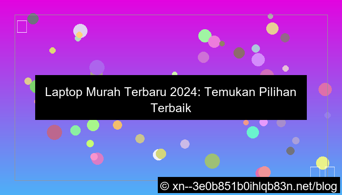 laptop murah terbaru