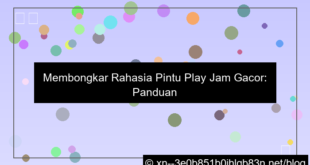 pintu play jam gacor