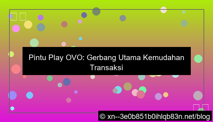 desain pintu play ovo