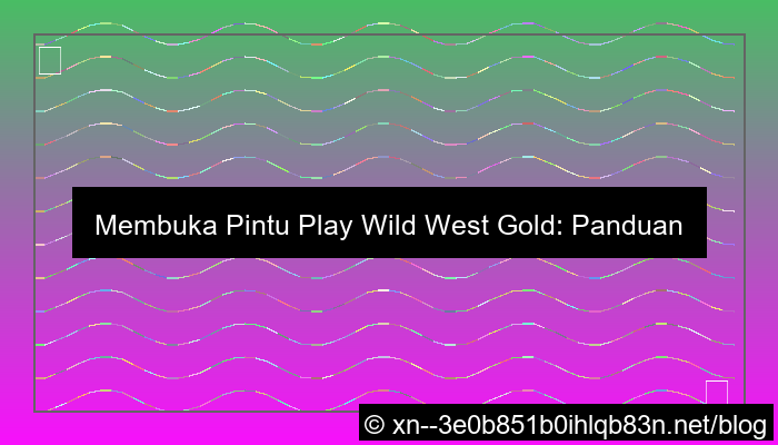 pintu play wild west gold