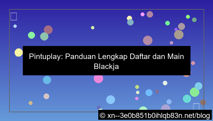 pintuplay daftar blackjack online