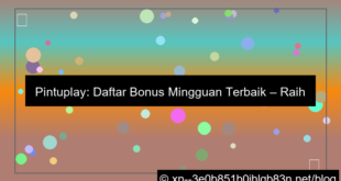 ilustrasi pintuplay daftar bonus mingguan