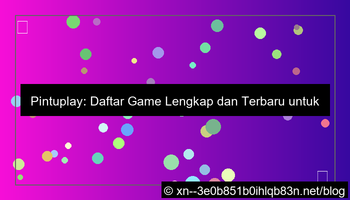gambar pintuplay daftar game lengkap