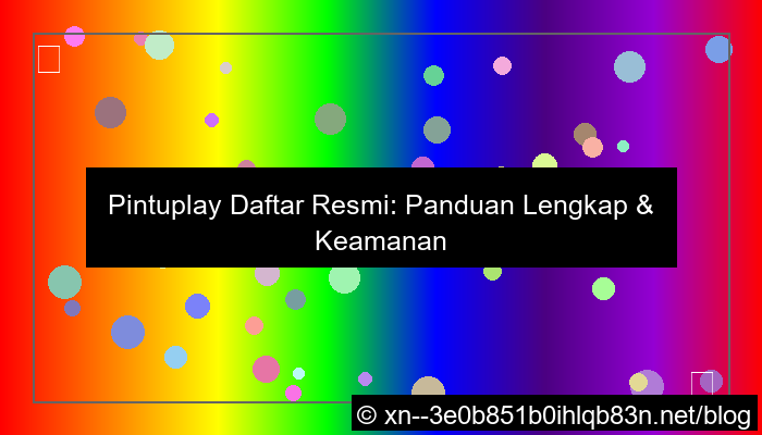 visual pintuplay daftar resmi