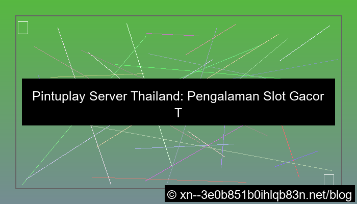 pintuplay server thailand