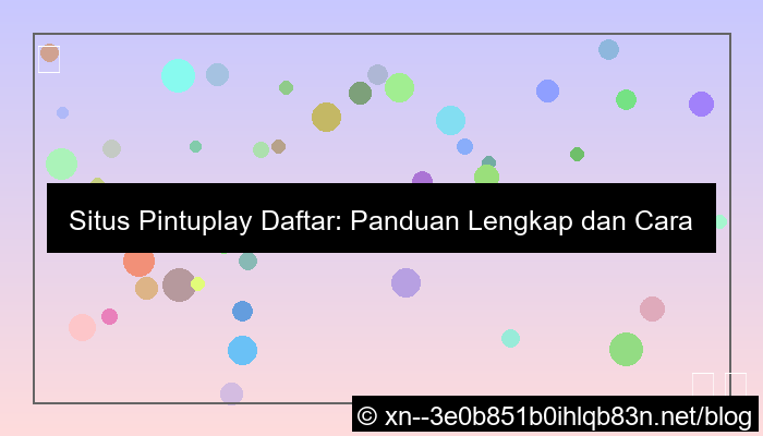 situs pintuplay daftar