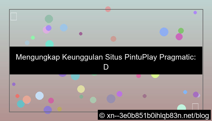 situs pintuplay pragmatic