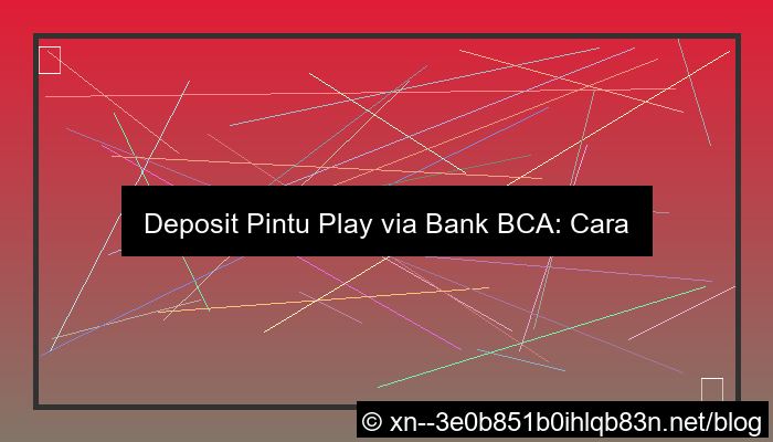 ilustrasi pintu play deposit bank bca