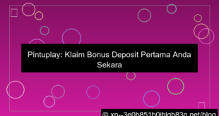 pintuplay bonus deposit pertama