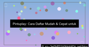 pintuplay cara daftar