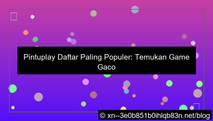 gambar pintuplay daftar paling populer