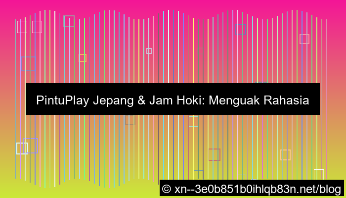 pintuplay jepang jam hoki