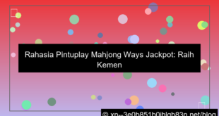 pintuplay mahjong ways jackpot