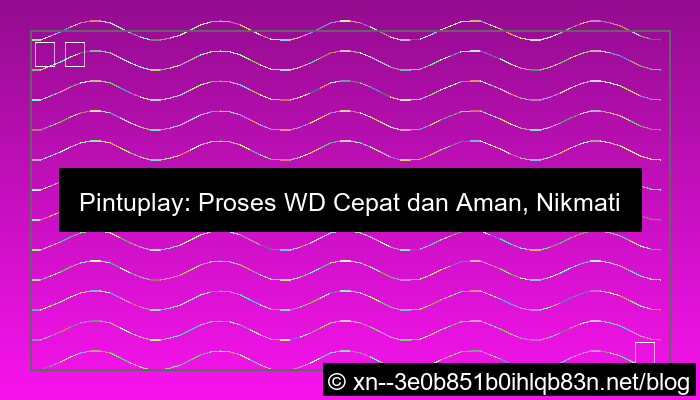 ilustrasi pintuplay proses wd cepat