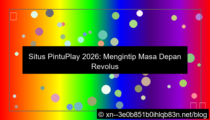 ilustrasi situs pintuplay 2026