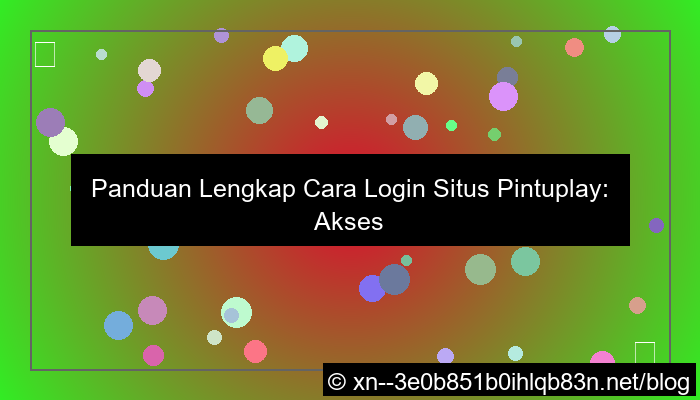 grafik situs pintuplay cara login