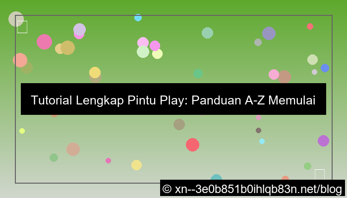 tutorial lengkap pintu play