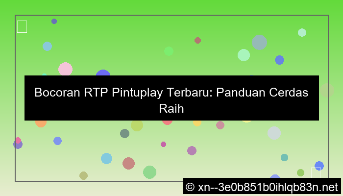 visual bocoran rtp pintuplay terbaru