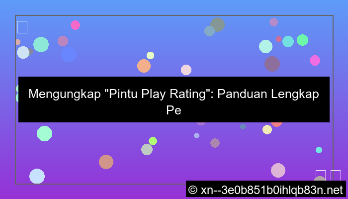 desain pintu play rating