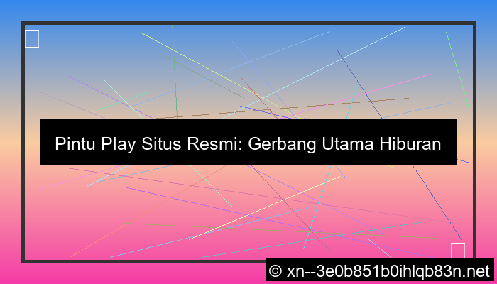 grafik pintu play situs resmi
