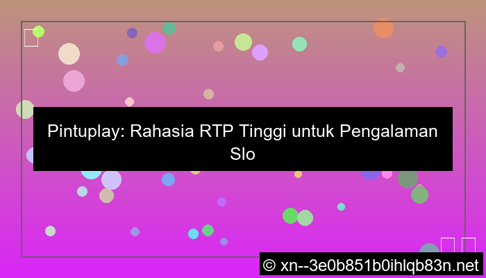 gambar pintuplay rtp tinggi