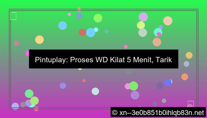 ilustrasi situs pintuplay proses wd 5 menit